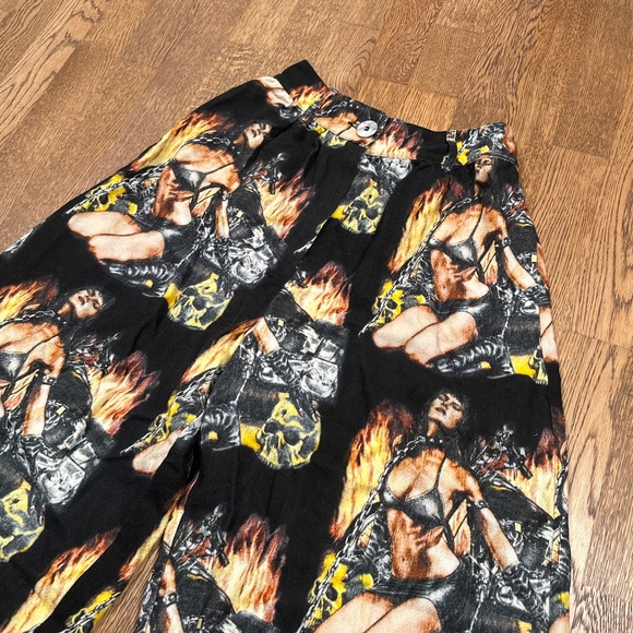 Fashion Brand Company Penelope Gazin Motorcycle Pinup Girl Woven Pants Womens S - Picture 3 of 10